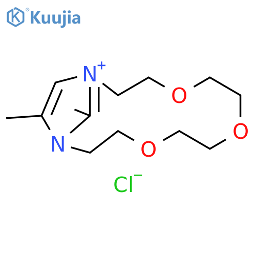 4,7,10-Trioxa-1-aza-13-azoniabicyclo[11.2.1]hexadeca-13(16),14-diene, 15,16-dimethyl-, chloride (1:1) structure