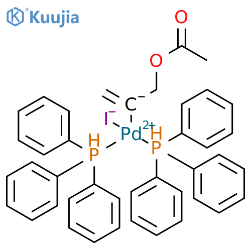 Palladium, [1-[(acetyloxy)methyl]ethenyl]iodobis(triphenylphosphine)- structure