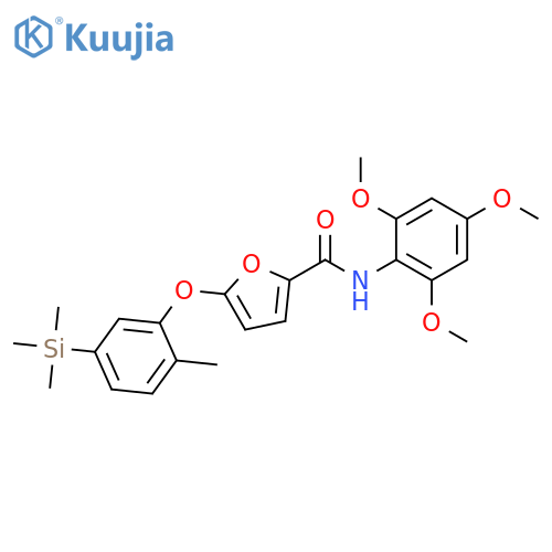 2-Furancarboxamide,  5-[2-methyl-5-(trimethylsilyl)phenoxy]-N-(2,4,6-trimethoxyphenyl)- structure