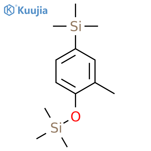Silane, trimethyl[3-methyl-4-[(trimethylsilyl)oxy]phenyl]- structure
