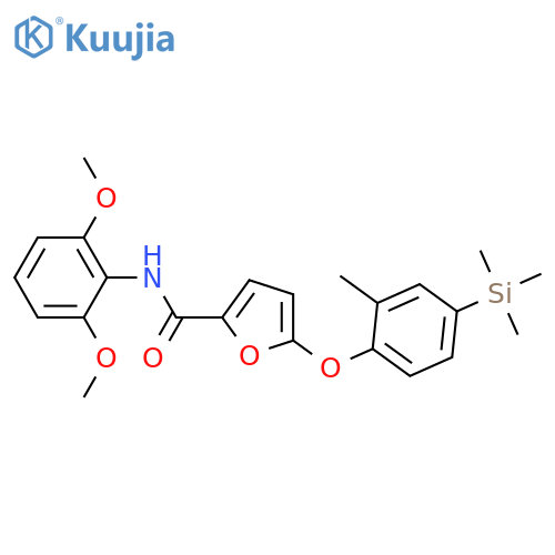 2-Furancarboxamide,  N-(2,6-dimethoxyphenyl)-5-[2-methyl-4-(trimethylsilyl)phenoxy]- structure