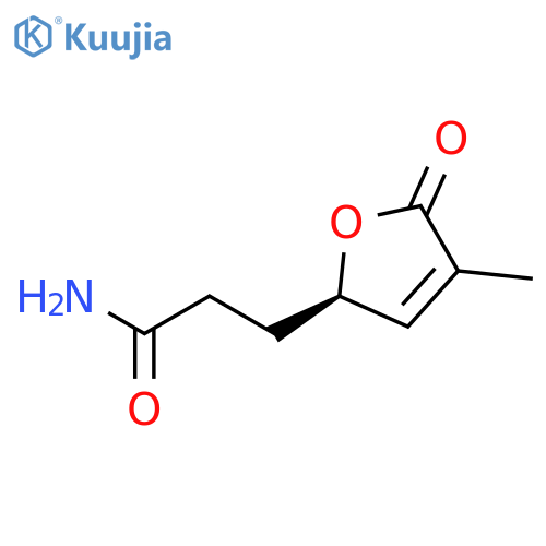 2-Furanpropanamide, 2,5-dihydro-4-methyl-5-oxo-, (2R)- structure