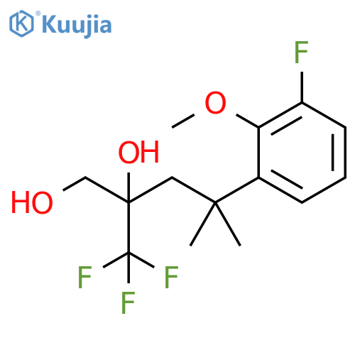 1,2-Pentanediol,4-(3-fluoro-2-methoxyphenyl)-4-methyl-2-(trifluoromethyl)- structure