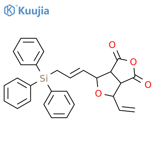 1H,3H-Furo[3,4-c]furan-1,3-dione,  4-ethenyltetrahydro-6-[3-(triphenylsilyl)-1-propenyl]- structure
