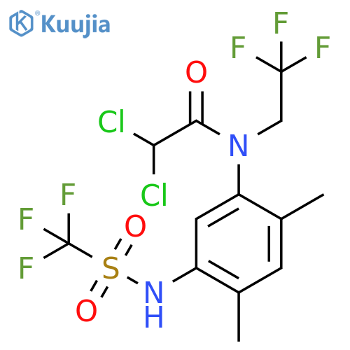 Acetamide,2,2-dichloro-N-[2,4-dimethyl-5-[[(trifluoromethyl)sulfonyl]amino]phenyl]-N-(2,2,2-trifluoroethyl)- structure