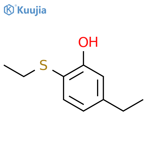 Phenol, 5-ethyl-2-(ethylthio)- structure