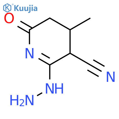 2-hydrazinyl-3,4,5,6-tetrahydro-4-methyl-6-oxo-3-Pyridinecarbonitrile structure