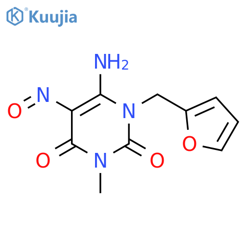 6-Amino-1-(2-furanylmethyl)-3-methyl-5-nitroso-2,4(1H,3H)-pyrimidinedione structure
