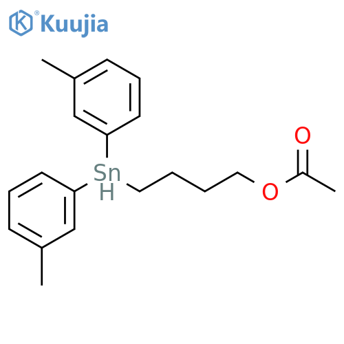 Stannane, (acetyloxy)butylbis(3-methylphenyl)- structure