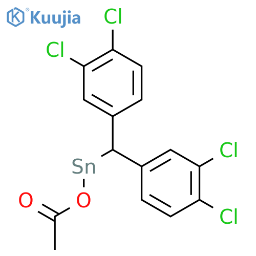 bis(3,4-dichlorophenyl)(methyl)stannanyl - acetic acid (1:1) structure
