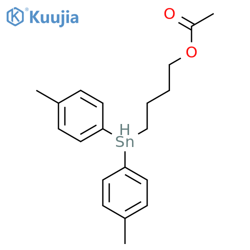 Stannane, (acetyloxy)butylbis(4-methylphenyl)- structure