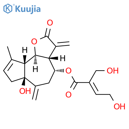 2-Butenoic acid, 4-hydroxy-2-(hydroxymethyl)-, (3aR,4R,6aS,9aR,9bS)-2,3,3a,4,5,6,6a,7,9a,9b-decahydro-6a-hydroxy-9-methyl-3,6-bis(methylene)-2-oxoazuleno[4,5-b]furan-4-yl ester, (2E)- structure