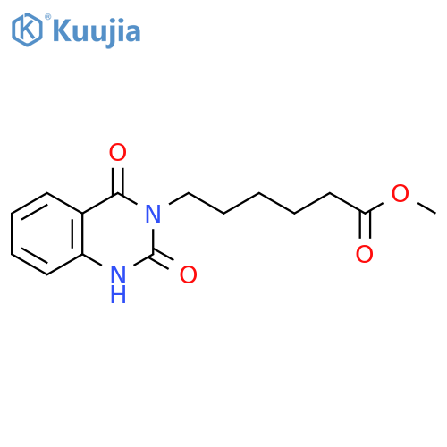 methyl 6-(2,4-dioxo-1,2,3,4-tetrahydroquinazolin-3-yl)hexanoate structure