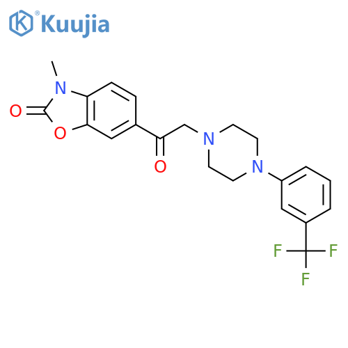 2(3H)-Benzoxalzolone, 3-methyl-6-((4-(3-(trifluoromethyl)phenyl)-1-pip erazinyl)acetyl)- structure