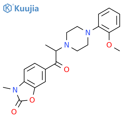 6-{2-[4-(2-methoxyphenyl)piperazin-1-yl]propanoyl}-3-methyl-1,3-benzoxazol-2(3H)-one structure