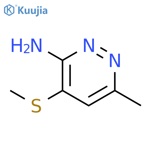 6-methyl-4-(methylsulfanyl)pyridazin-3-amine structure