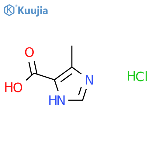 4-methyl-1H-imidazole-5-carboxylic acid hydrochloride structure