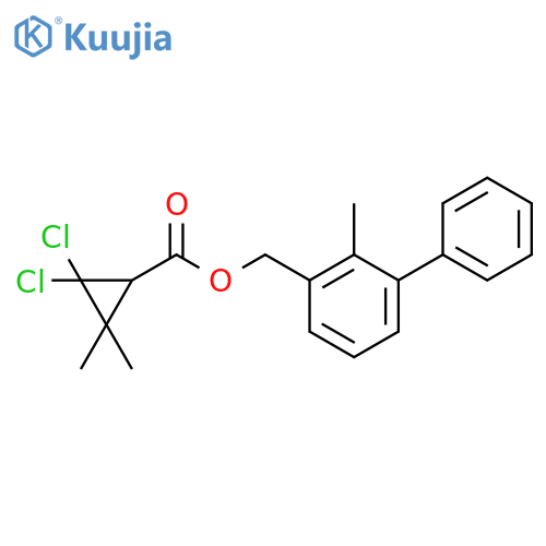 Cyclopropanecarboxylic acid, 2,2-dichloro-3,3-dimethyl-, (2-methyl[1,1'-biphenyl]-3-yl)methyl ester structure