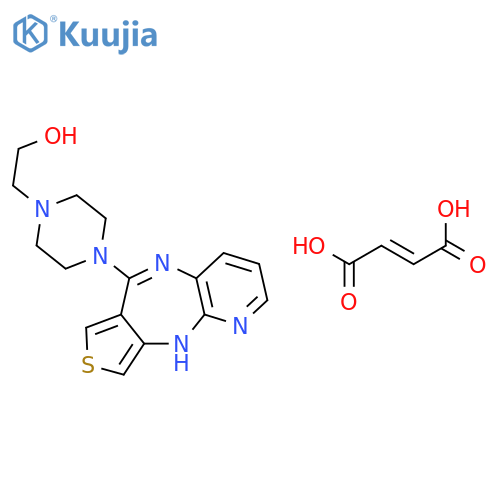 2-[4-(10H-pyrido[3,2-b]thieno[3,4-e][1,4]diazepin-6-yl)piperazin-1-yl]ethanol (2E)-but-2-enedioate (salt) structure