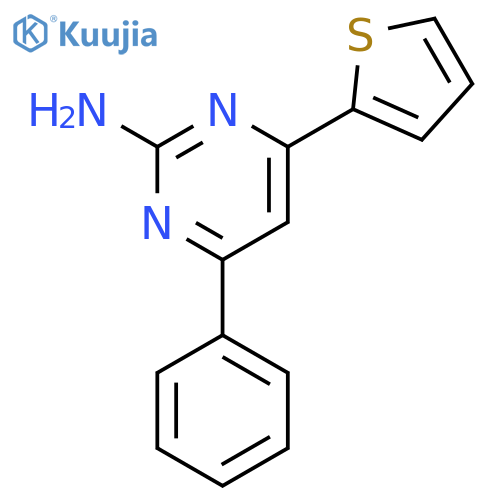 2-Pyrimidinamine, 4-phenyl-6-(2-thienyl)- structure