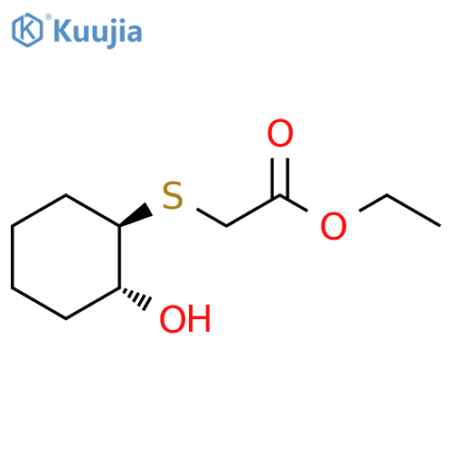 Acetic acid, [(2-hydroxycyclohexyl)thio]-, ethyl ester, trans- (9CI) structure