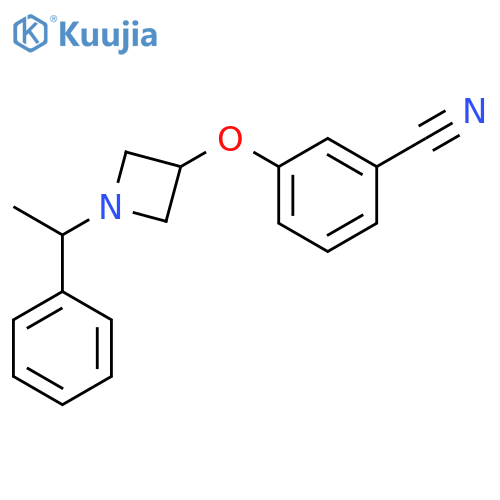 Benzonitrile, 3-[[1-(1-phenylethyl)-3-azetidinyl]oxy]- structure