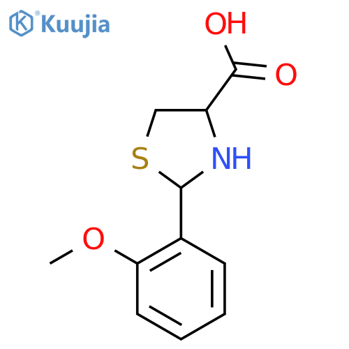 2-(2-Methoxyphenyl)-1,3-thiazolidine-4-carboxylic acid structure