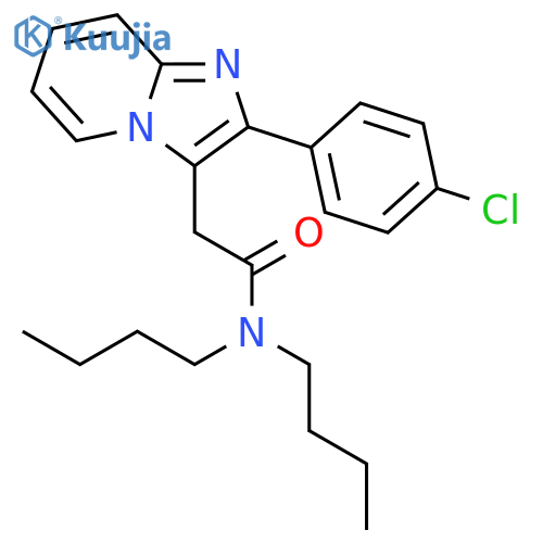 IMIDAZO[1,2-A]PYRIDINE-3-ACETAMIDE, N,N-DIBUTYL-2-(4-CHLOROPHENYL)- structure