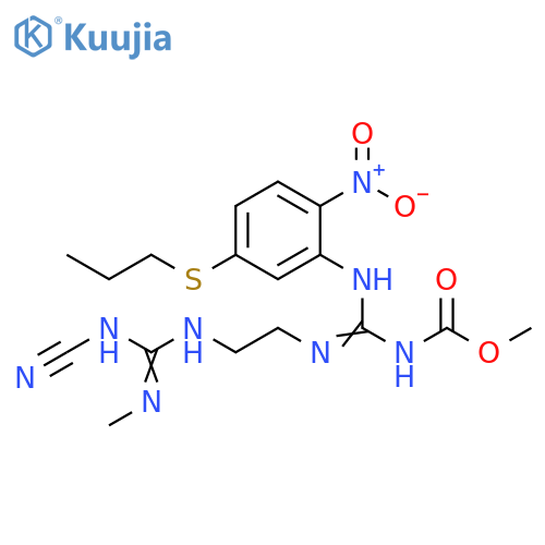 2,4,7,9-Tetraazadeca-3,8-dienoic acid, 8-(cyanoamino)-3-[[2-nitro-5-(propylthio)phenyl]amino]-, methyl ester structure