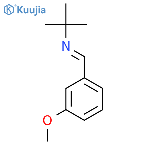 2-PROPANAMINE, N-[(3-METHOXYPHENYL)METHYLENE]-2-METHYL- structure