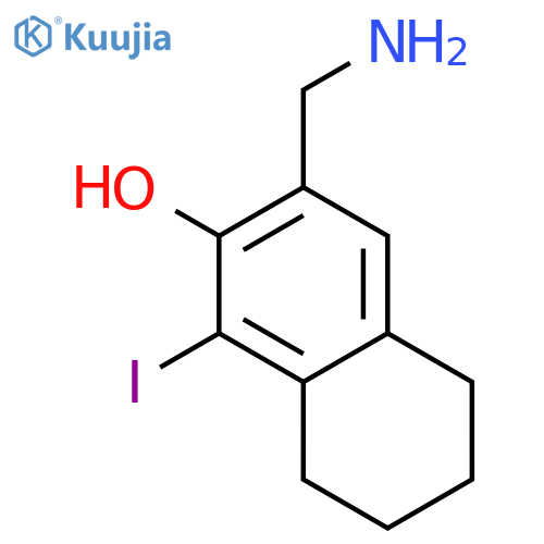 1-iodo-3-aminomethyl-5,6,7,8-tetrahydro-2-naphthol structure