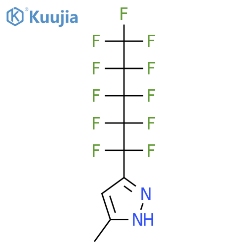 3-(undecafluoro-1-pentyl)-5-(methyl)pyrazole structure