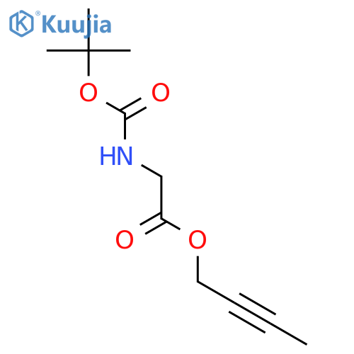 Glycine, N-[(1,1-dimethylethoxy)carbonyl]-, 2-butynyl ester structure