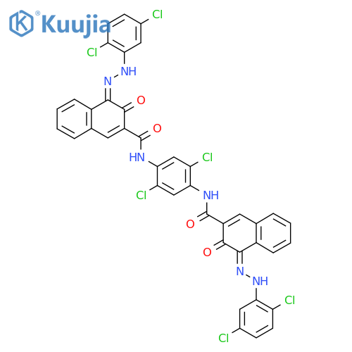 (4Z)-N-[2,5-Dichloro-4-[[(4E)-4-[(2,5-dichlorophenyl)hydrazinylidene]-3-oxonaphthalene-2-carbonyl]amino]phenyl]-4-[(2,5-dichlorophenyl)hydrazinylidene]-3-oxonaphthalene-2-carboxamide structure