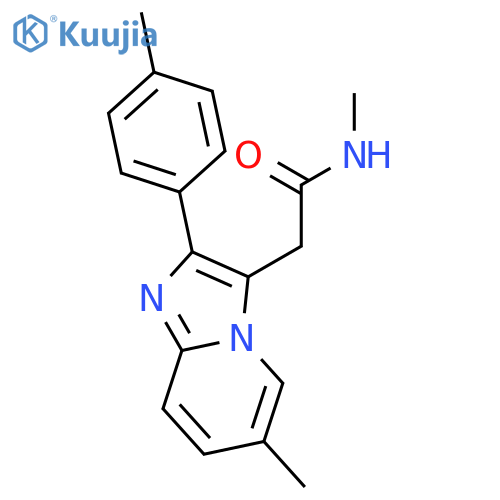 Imidazo[1,2-a]pyridine-3-acetamide, N,6-dimethyl-2-(4-methylphenyl)- structure