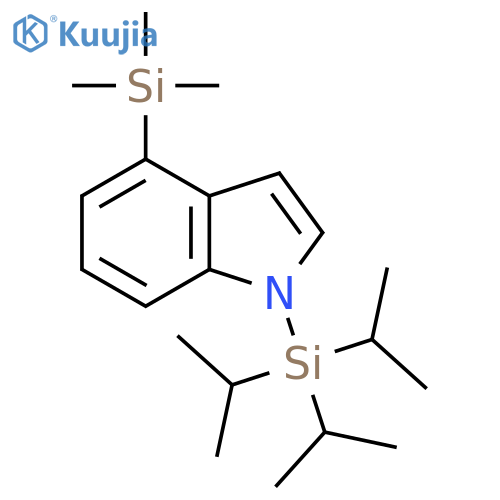 1H-Indole, 4-(trimethylsilyl)-1-[tris(1-methylethyl)silyl]- structure