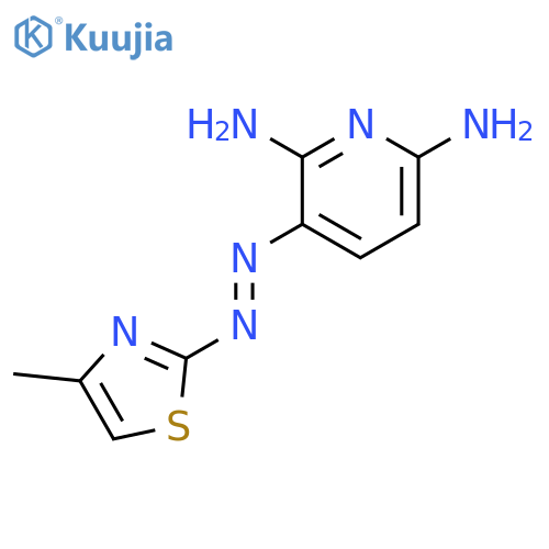 3-[(E)-(4-Methyl-1,3-thiazol-2-yl)diazenyl]pyridine-2,6-diamine structure