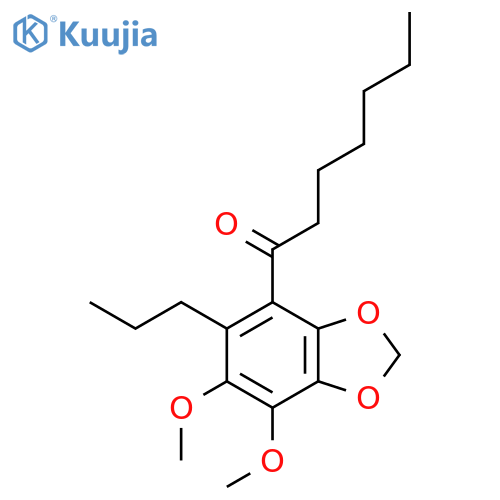 1-(6,7-dimethoxy-5-propyl-1,3-benzodioxol-4-yl)heptan-1-one structure