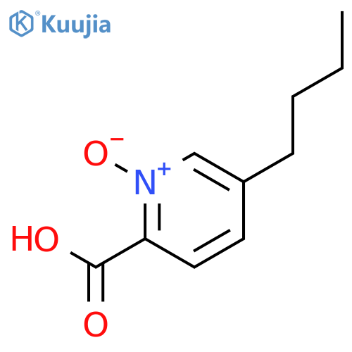 2-Pyridinecarboxylic acid, 5-butyl-, 1-oxide structure