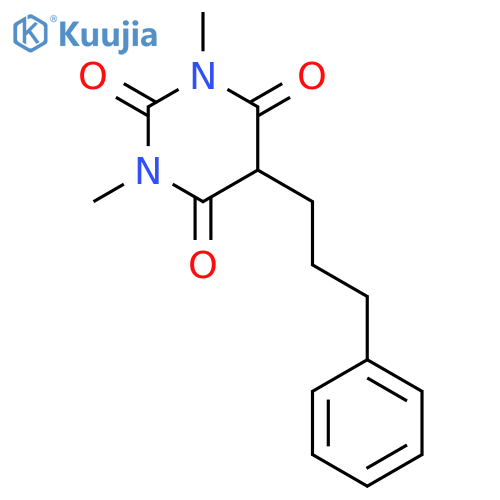 2,4,6(1H,3H,5H)-Pyrimidinetrione, 1,3-dimethyl-5-(3-phenylpropyl)- structure