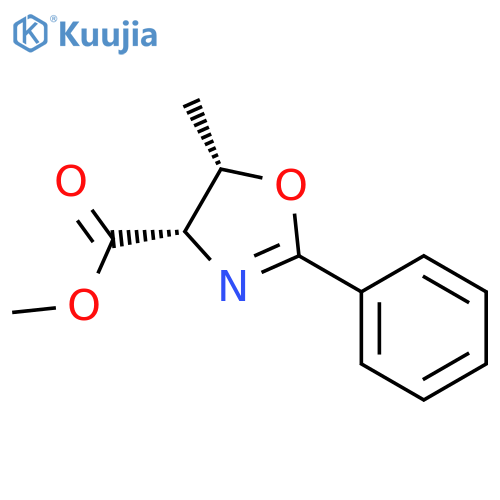 methyl (4s,5s)-dihydro-5-methyl-2-phenyl-4-oxazolecarboxylate structure