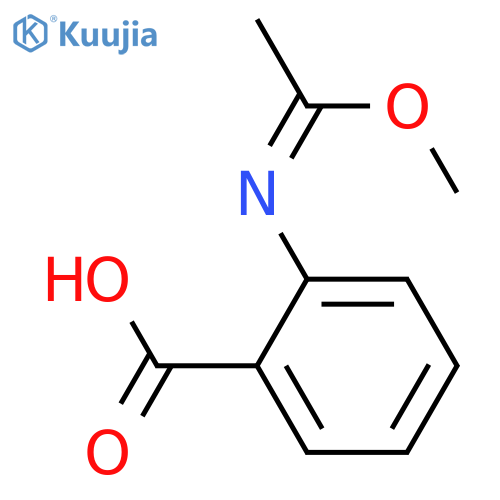 Benzoic acid, 2-[(1-methoxyethylidene)amino]- (9CI) structure