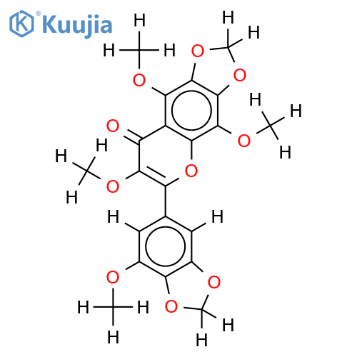 3,3',5,8-Tetra-Me ether,4',5':6,7-bis(methylene)ether-3,3',4',5,5',6,7,8-Octahydroxyflavone structure