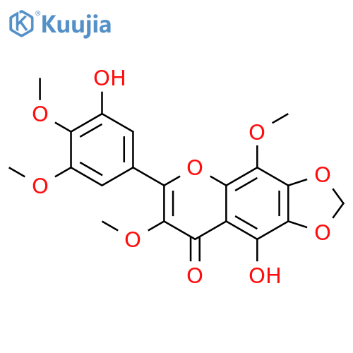 3',5-Dihydroxy-3,4',5',8-tetramethoxy-6,7-methylenedioxyflavone structure