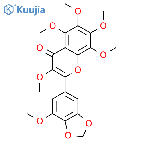 3',4'-methylenedioxy-3,5,6,7,8,5'-hexamethoxyflavone structure