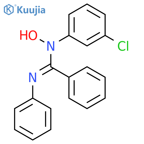 BENZENECARBOXIMIDAMIDE, N-(3-CHLOROPHENYL)-N-HYDROXY-N'-PHENYL- structure