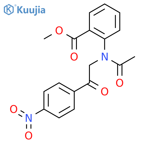 N-(acetil), N-(4-nitrofenacil)antranilato di metile structure