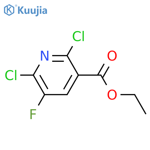 Ethyl 2,6-dichloro-5-fluoropyridine-3-carboxylate structure