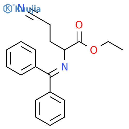 Butanoic acid, 4-cyano-2-[(diphenylmethylene)amino]-, ethyl ester structure