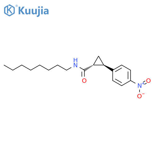 CYCLOPROPANECARBOXAMIDE, 2-(4-NITROPHENYL)-N-OCTYL-, TRANS- structure